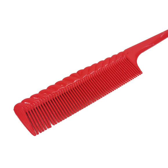 Vintage Hair Comb Unbreakable Rat Tail Teasing Plastic Retro 1980s USA Red 8" - Picture 6 of 7